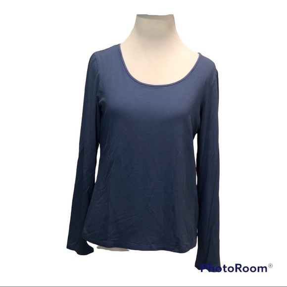 Eileen Fisher boat neck Base Layer Long Sleeve T-Shirt Size PS - Picture 1 of 3